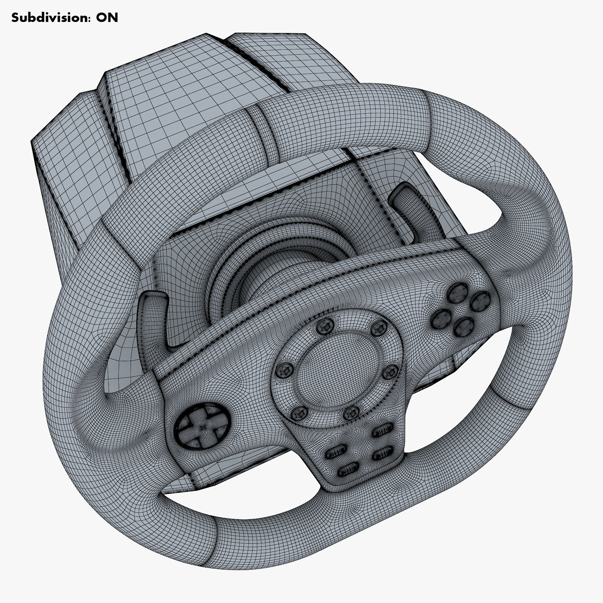 Generic Gaming Steering Wheel with Pedals and Shifter M 1 3D model_20