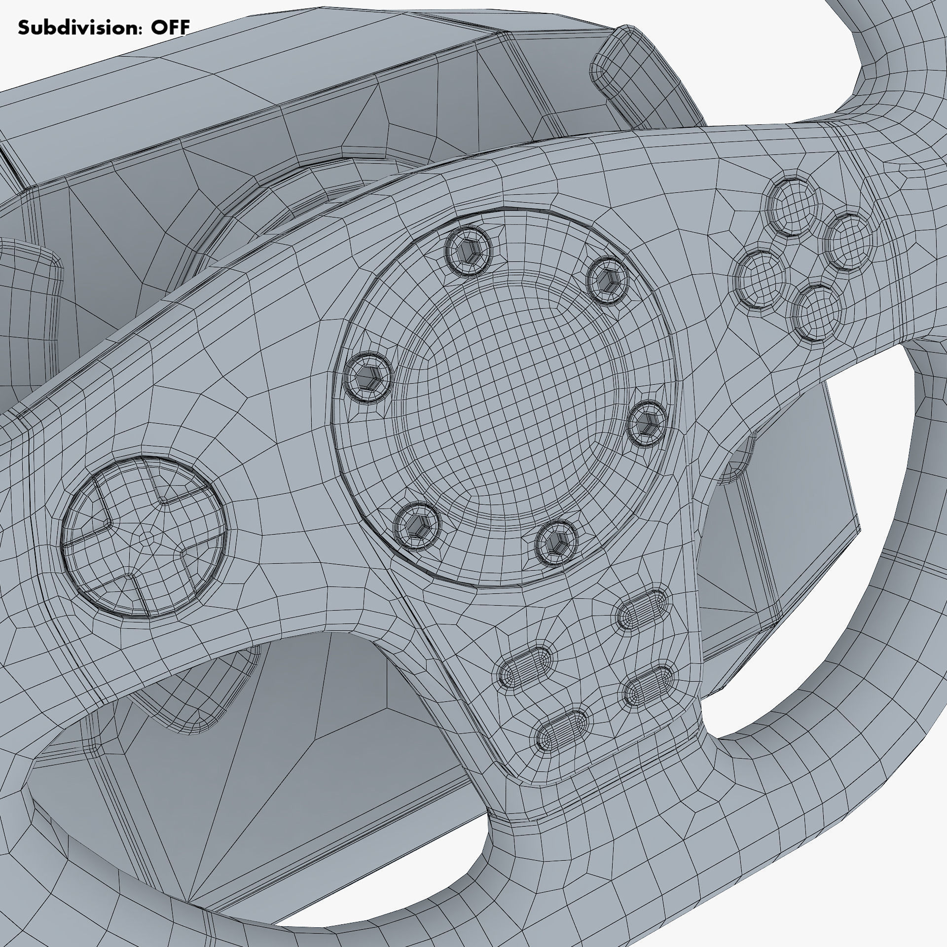 Generic Gaming Steering Wheel with Pedals and Shifter M 1 3D model_25