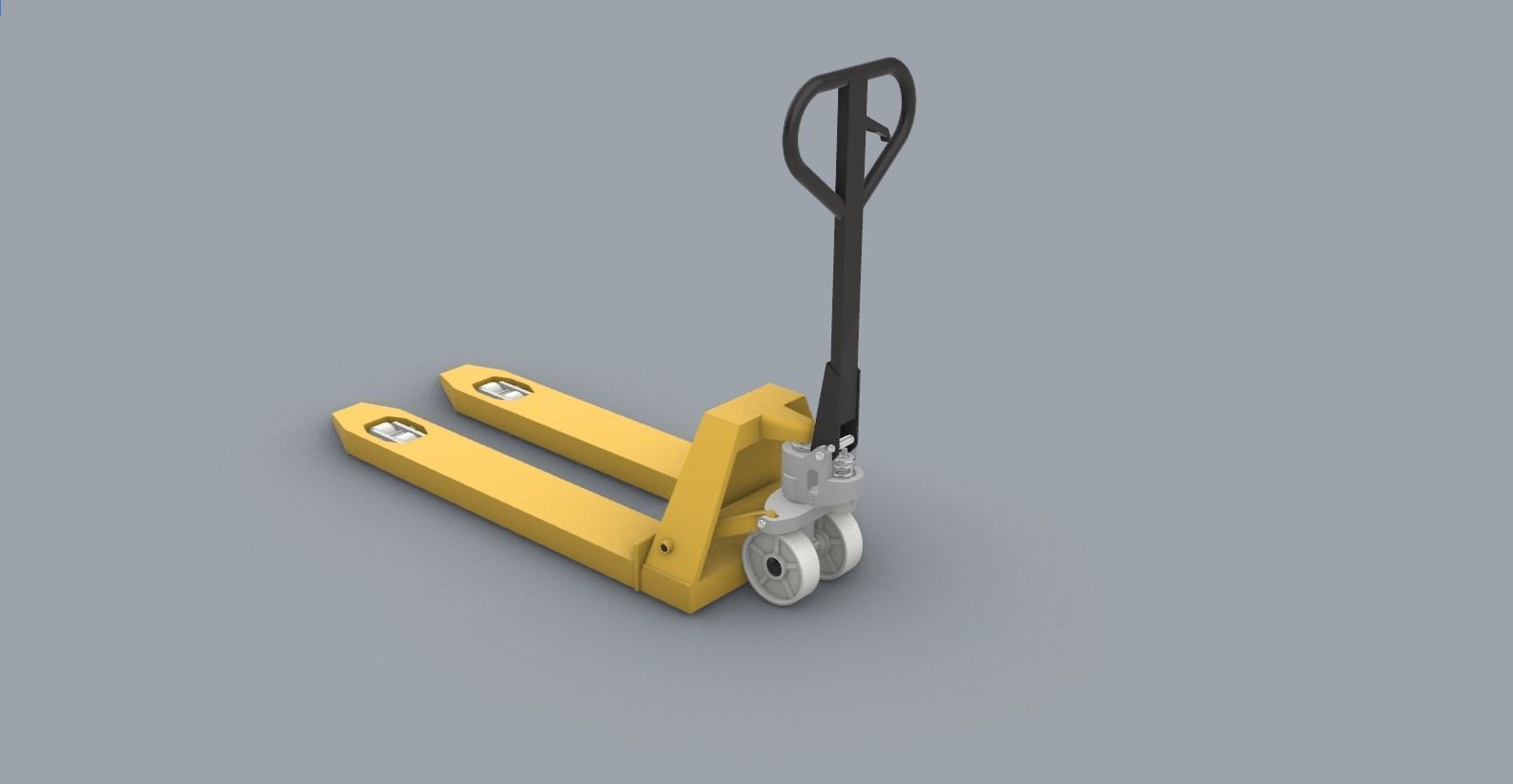 Hydraulic Truck Pallet Jack PM 3D print model_3