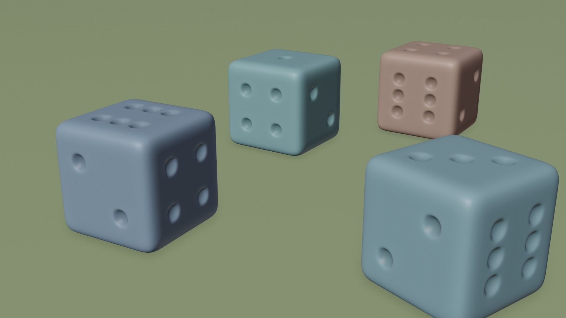3D Dice Free 3D model_2