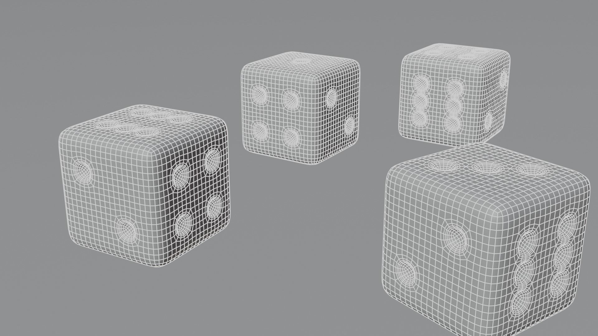 3D Dice Free 3D model_1