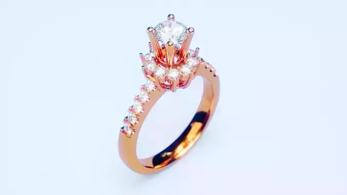 Engagement Ring 34 Free 3D print model