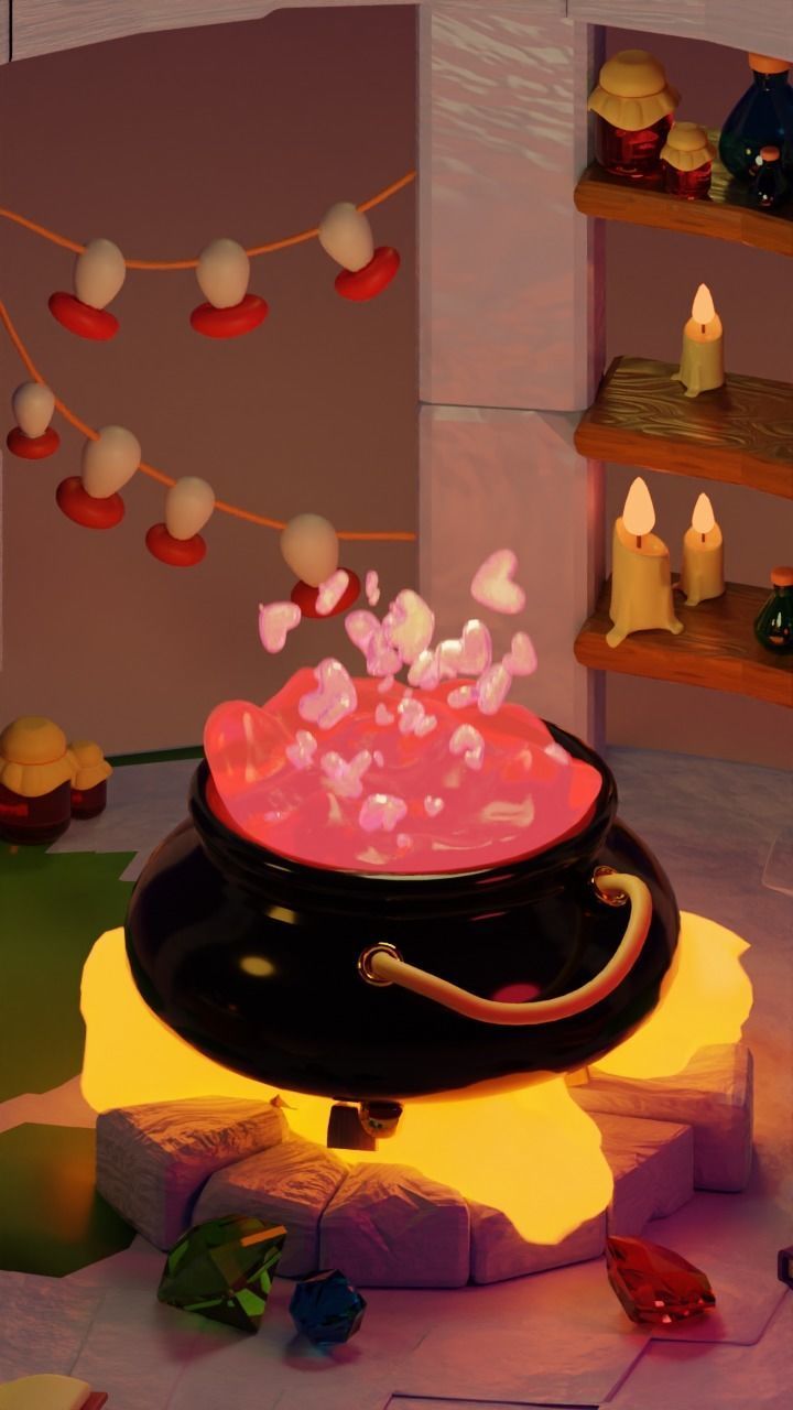 MAGIC GLADE Witch Low-poly 3D model_4