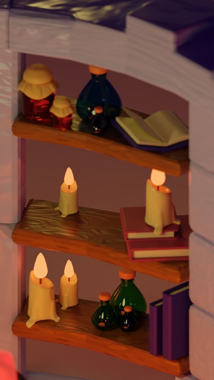 MAGIC GLADE Witch Low-poly 3D model_6