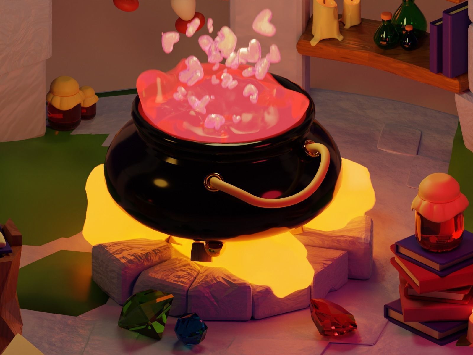 MAGIC GLADE Witch Low-poly 3D model_1