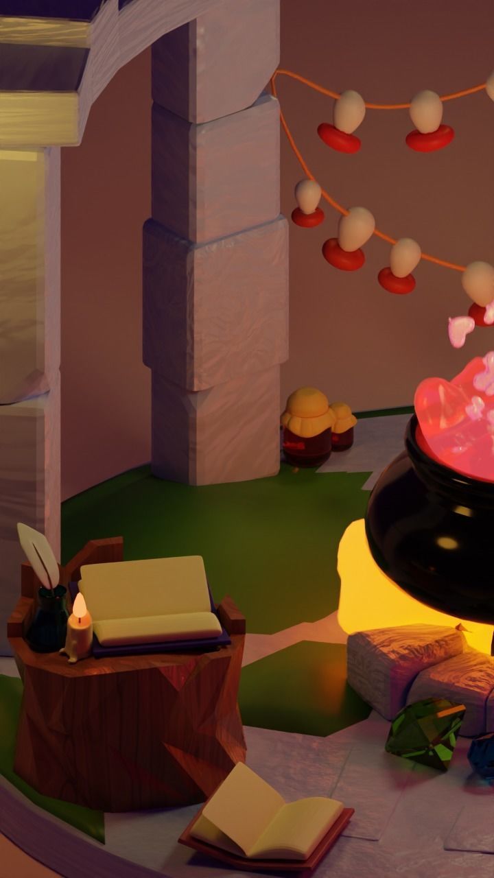 MAGIC GLADE Witch Low-poly 3D model_3