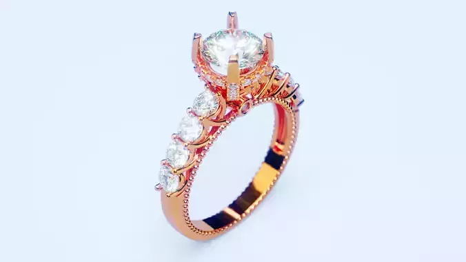 Engagement Ring 36 3D print model
