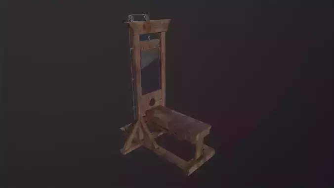 Guillotine 3D Model Low-poly 3D model