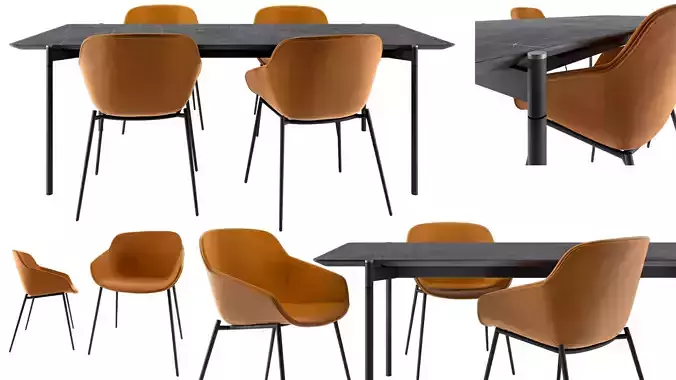 Augusta dining table and Vienna chair