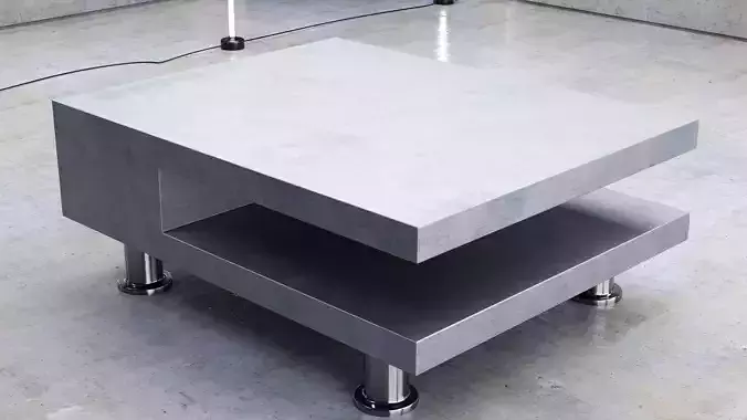 Metal Table Free low-poly 3D model