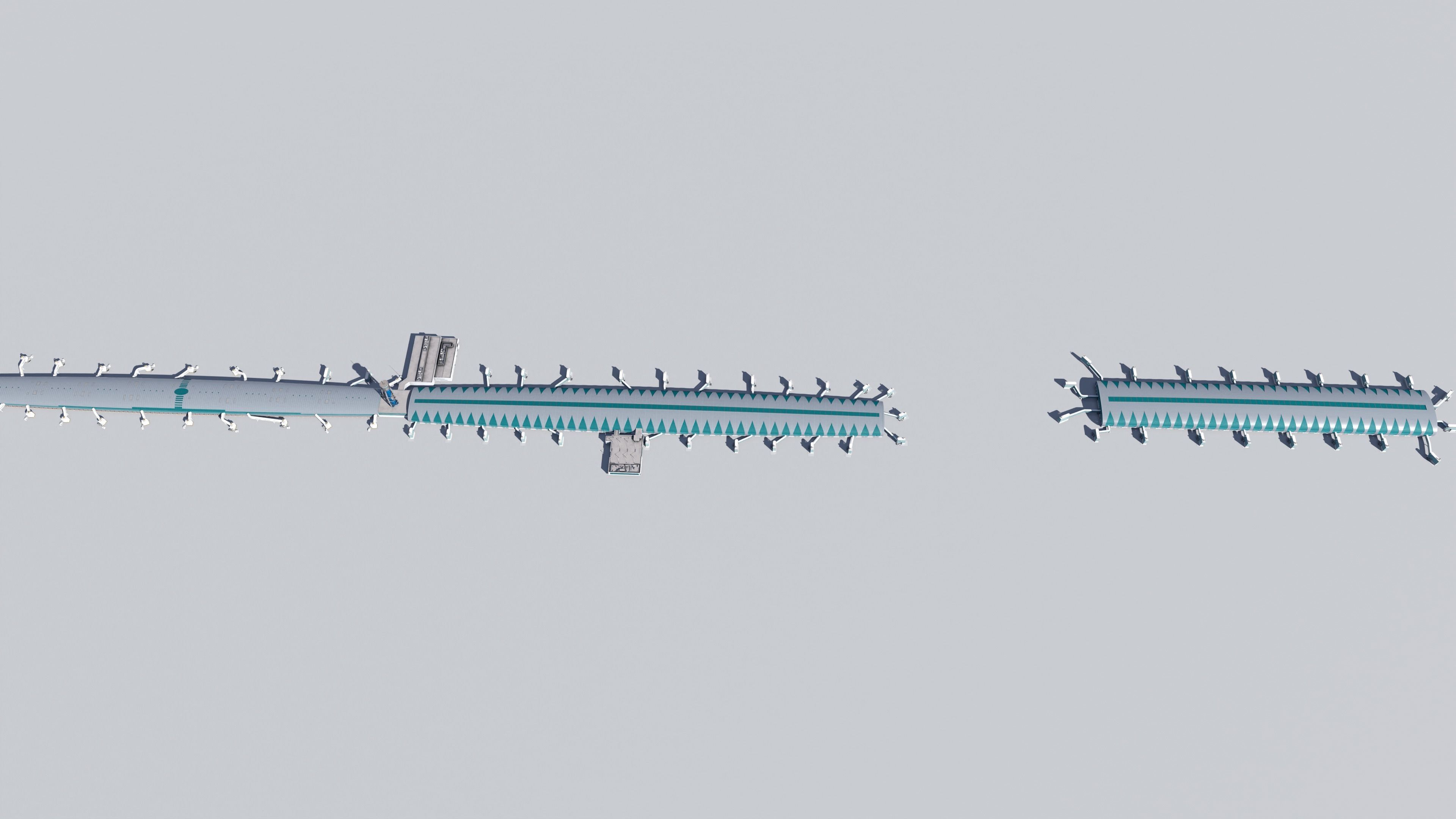 Dubai international airport terminal 3 Low-poly 3D model_5