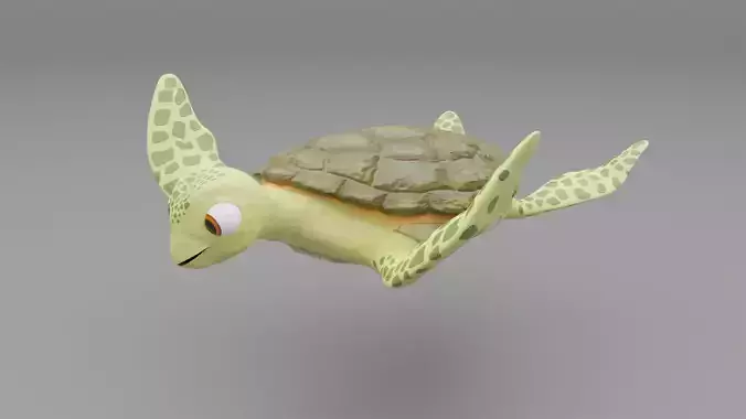 3D Seaturtle Cartoon 3D model