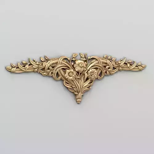 Carved decor horizontal 045 3D model
