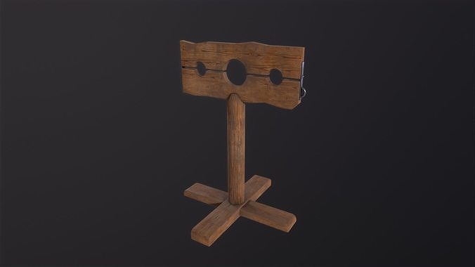 Pillory 3D Model Low-poly 3D model