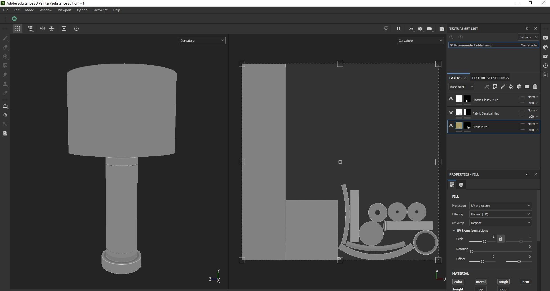 table lamp - desk lamp - bedside lamp - modern lamp Low-poly 3D model_15