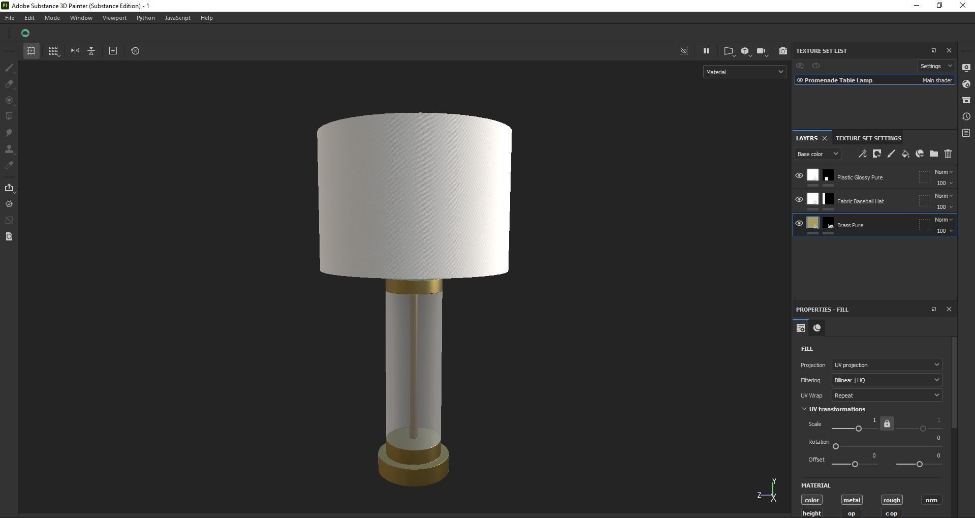 table lamp - desk lamp - bedside lamp - modern lamp Low-poly 3D model_11