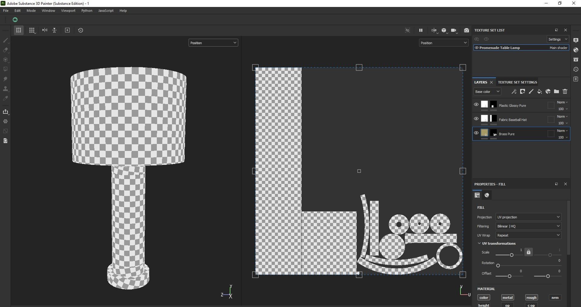 table lamp - desk lamp - bedside lamp - modern lamp Low-poly 3D model_19