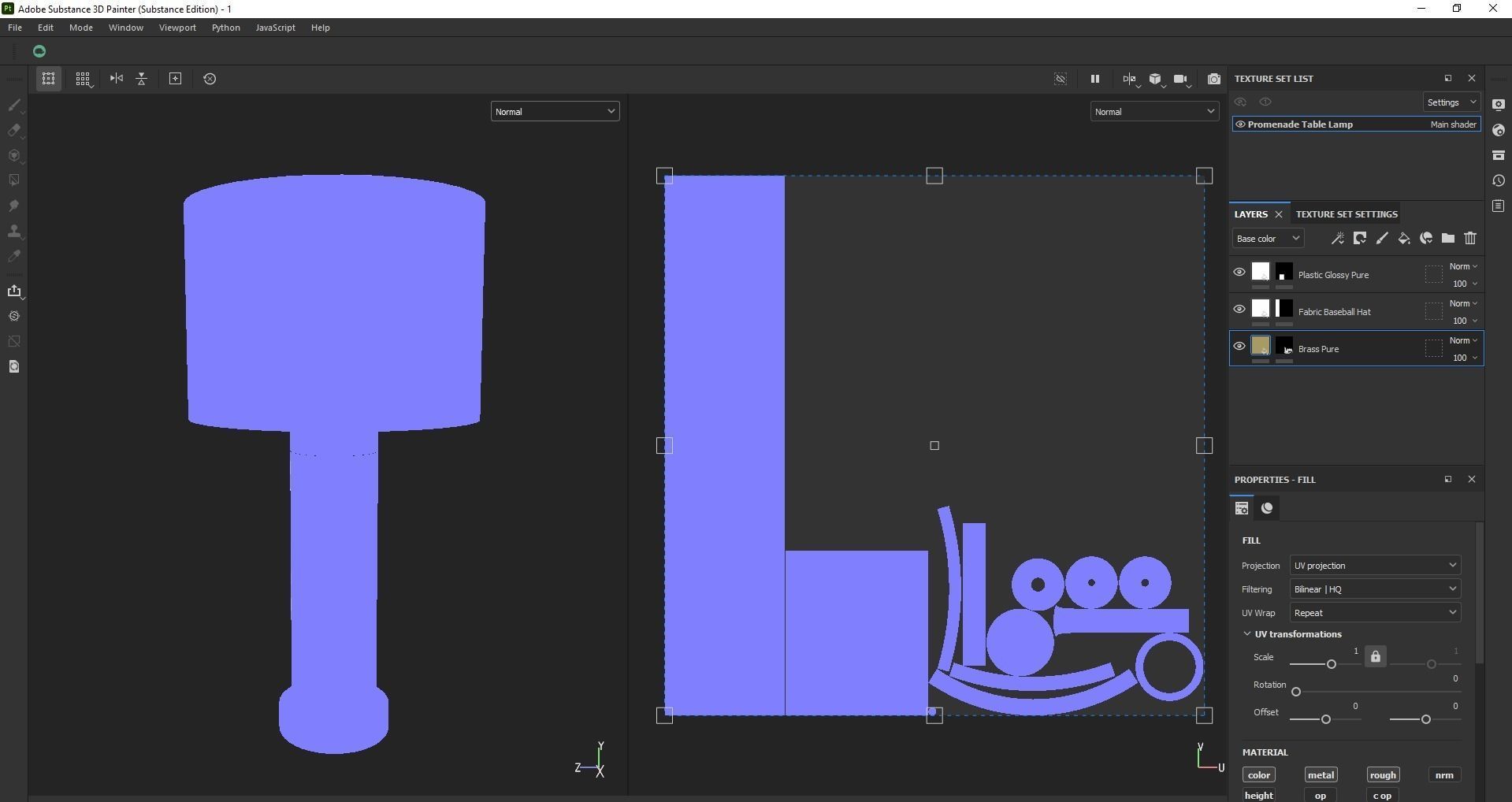 table lamp - desk lamp - bedside lamp - modern lamp Low-poly 3D model_13