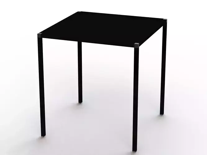 Aluminum Square Dining Table Free 3D model