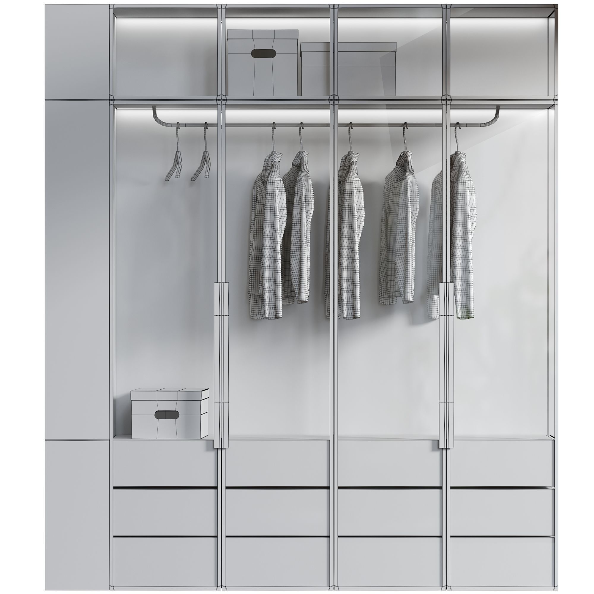 Wardrobe Composition 3D model_2