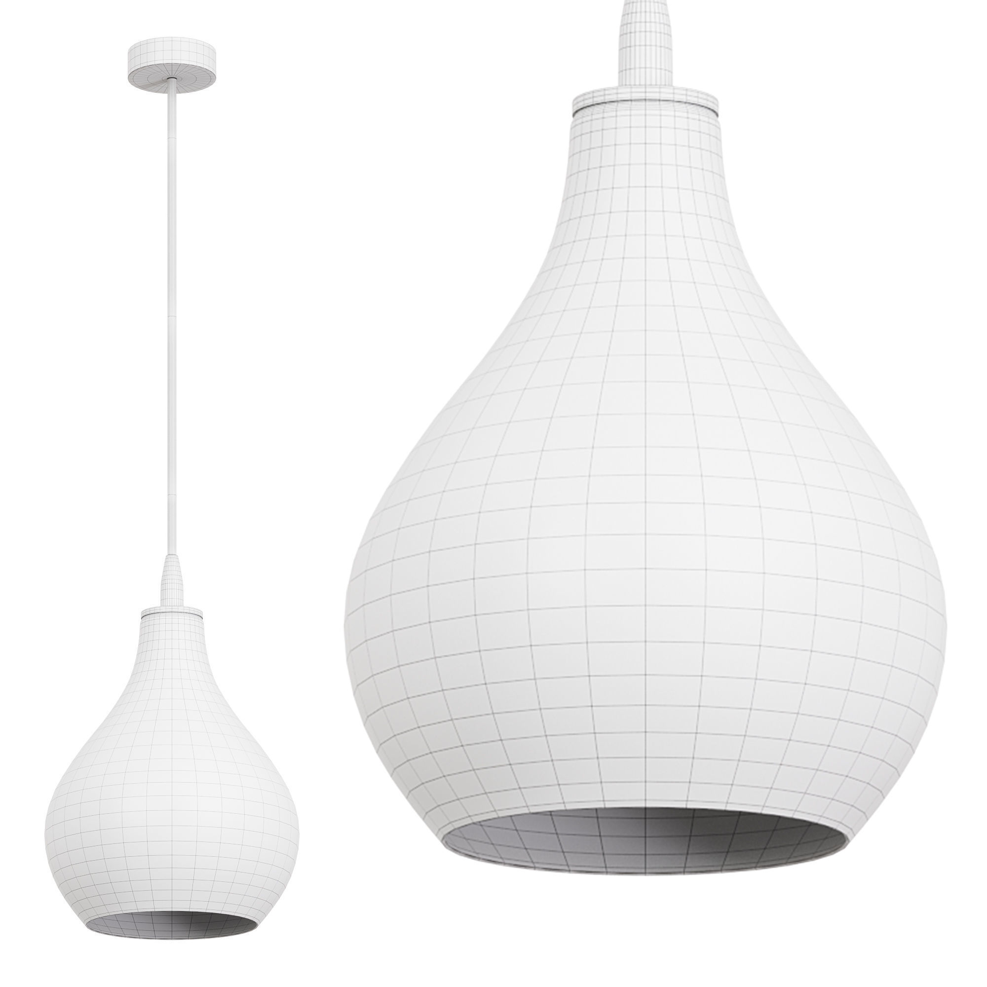 Jamie Young Curved Pendant 3D model_3