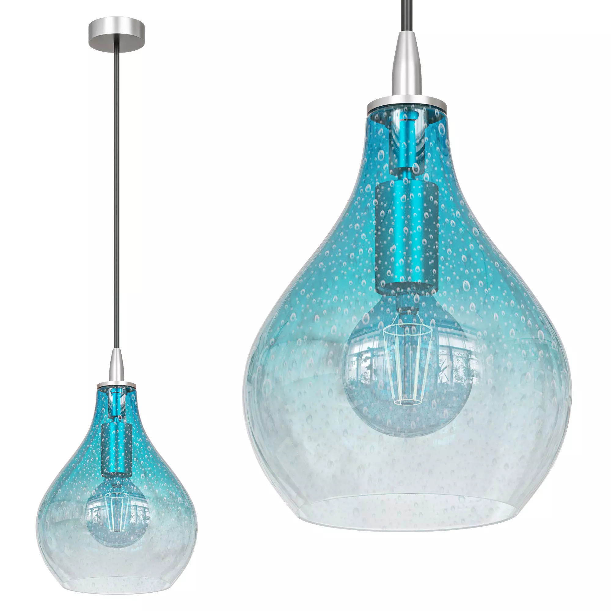 Jamie Young Curved Pendant 3D model_0