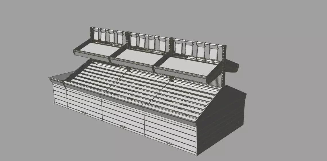 supermarket counter 3D model