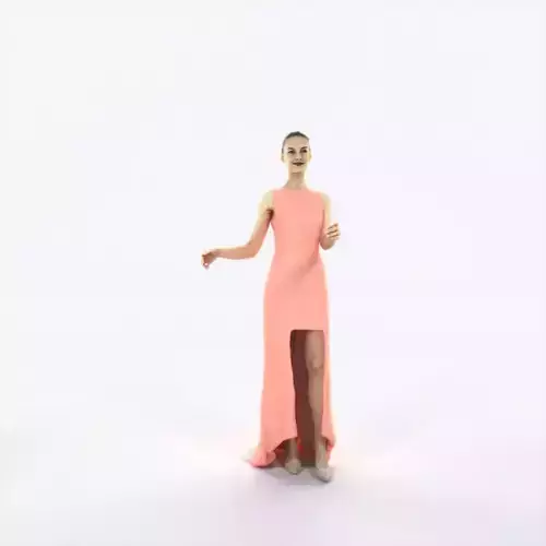 Beauty 08K Couple Pointing Event Elegant Woman Low-poly 3D model