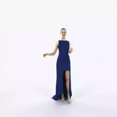 Beauty 08H Couple Pointing Event Elegant Woman Low-poly 3D model