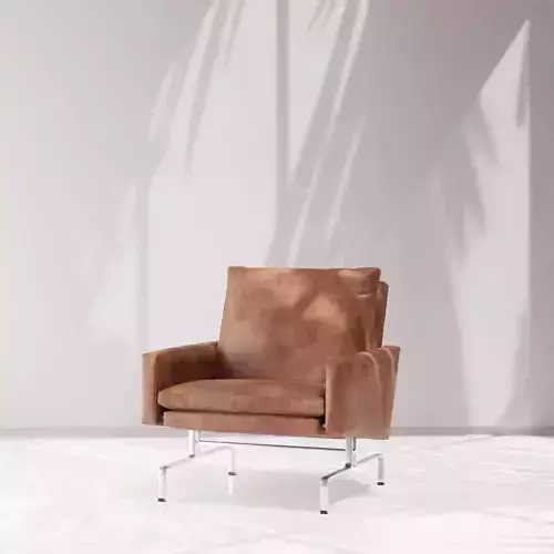 Poul Kjaerholm PK31 Leather Armchair 3D model