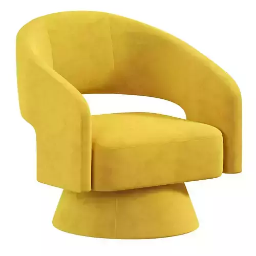 Aracelly Upholstered Swivel Barrel Chair 3D model