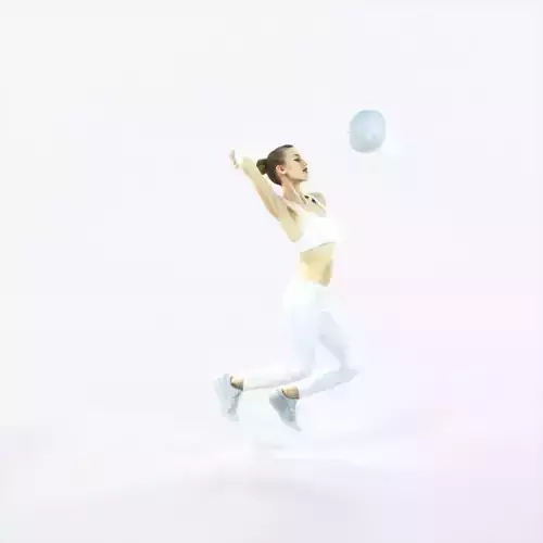 Beauty 17M Jumping Smashing Jumping Sports Woman