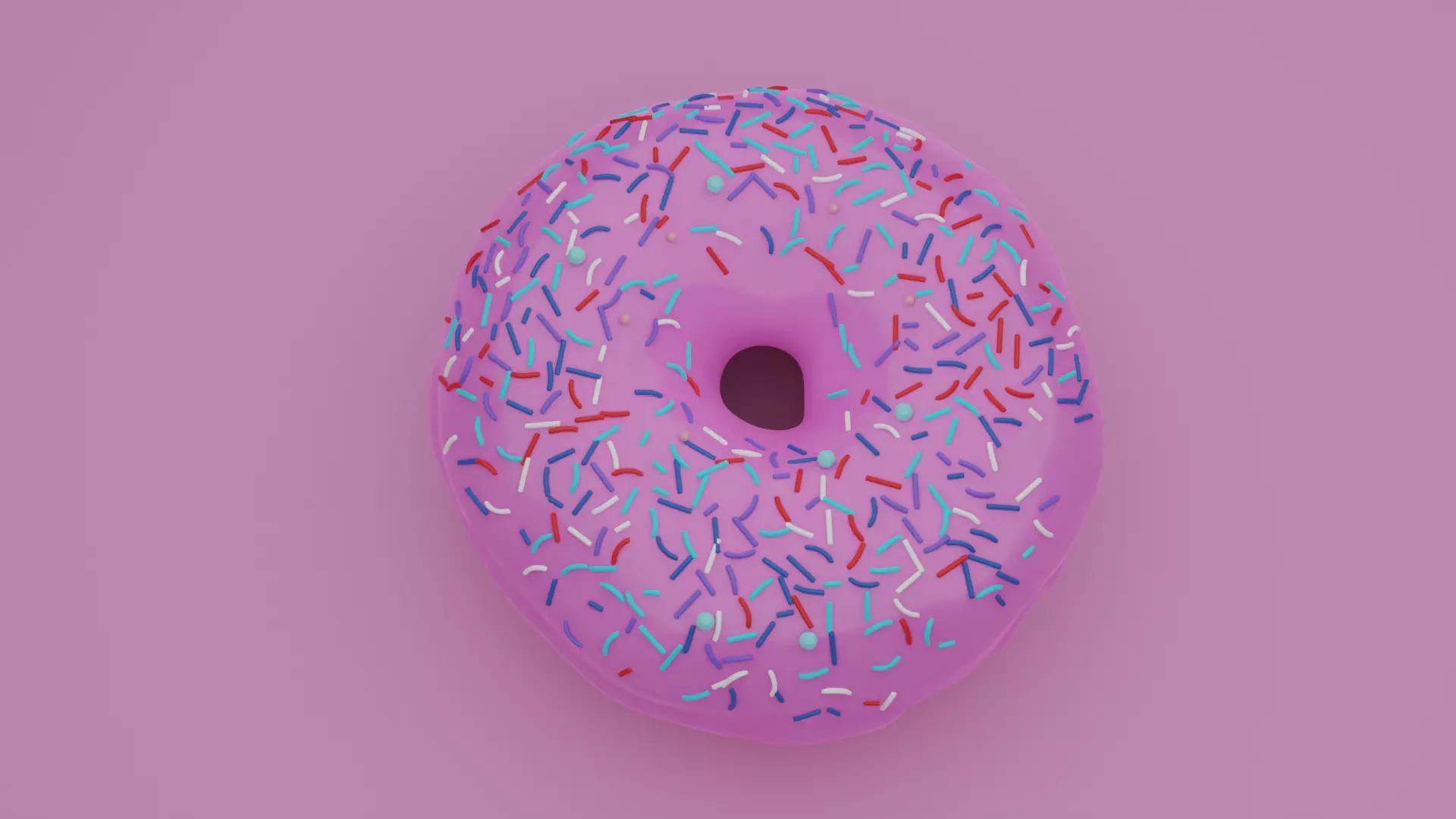 Donut Low-poly 3D model_0