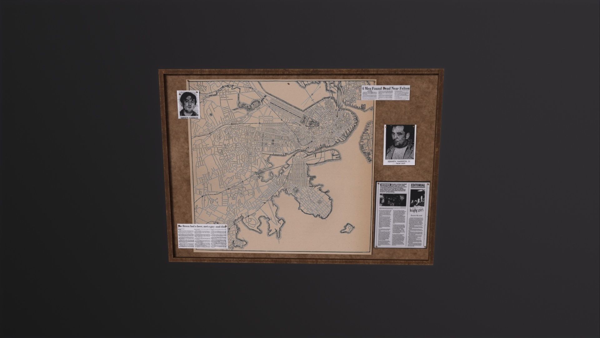 Detective Board 3D Model  Low-poly 3D model_2