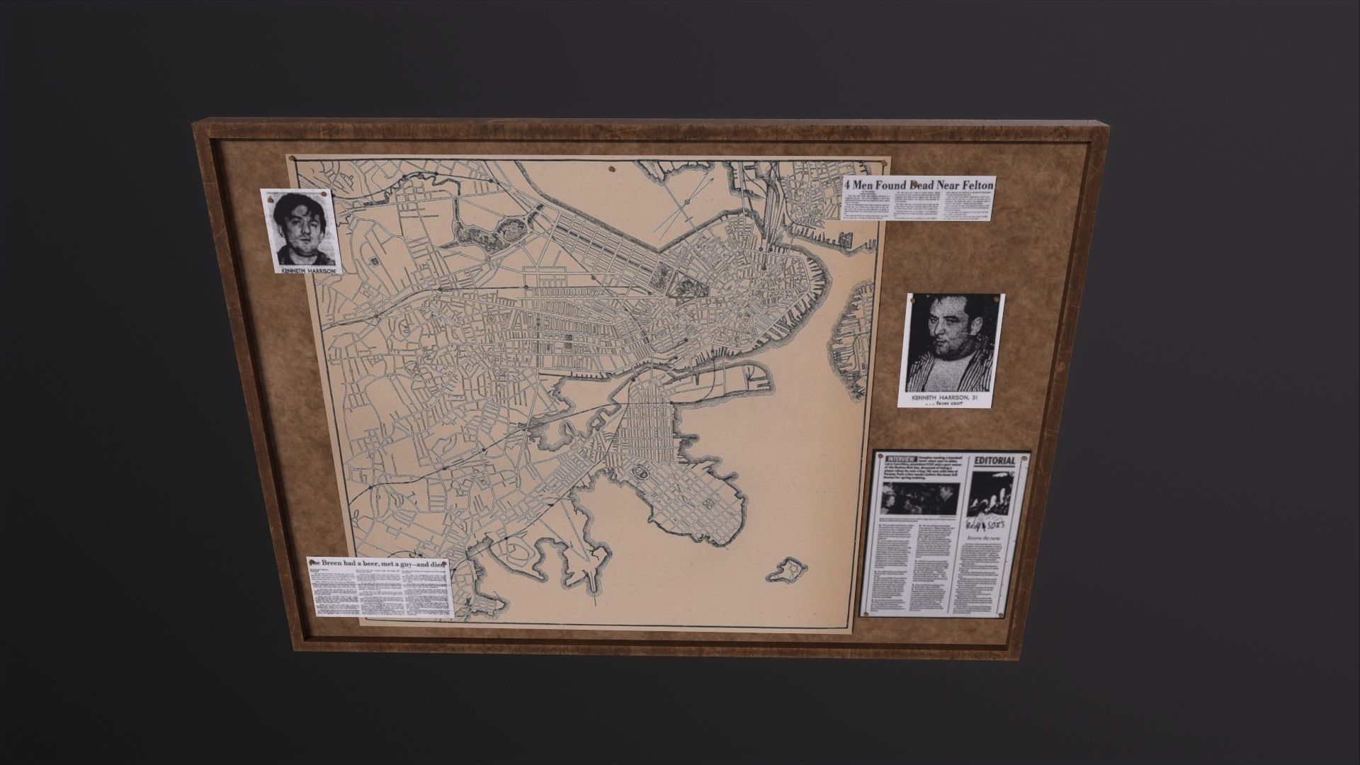 Detective Board 3D Model  Low-poly 3D model_4