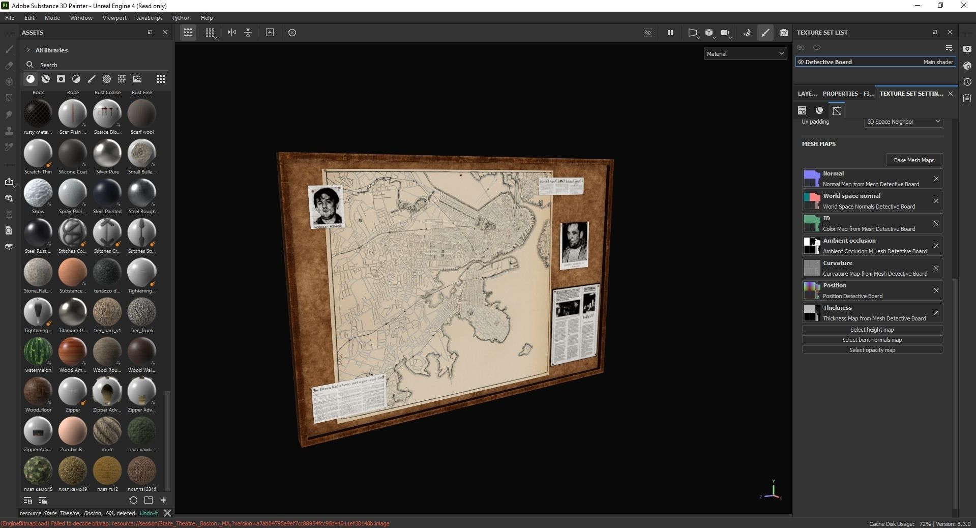 Detective Board 3D Model  Low-poly 3D model_7