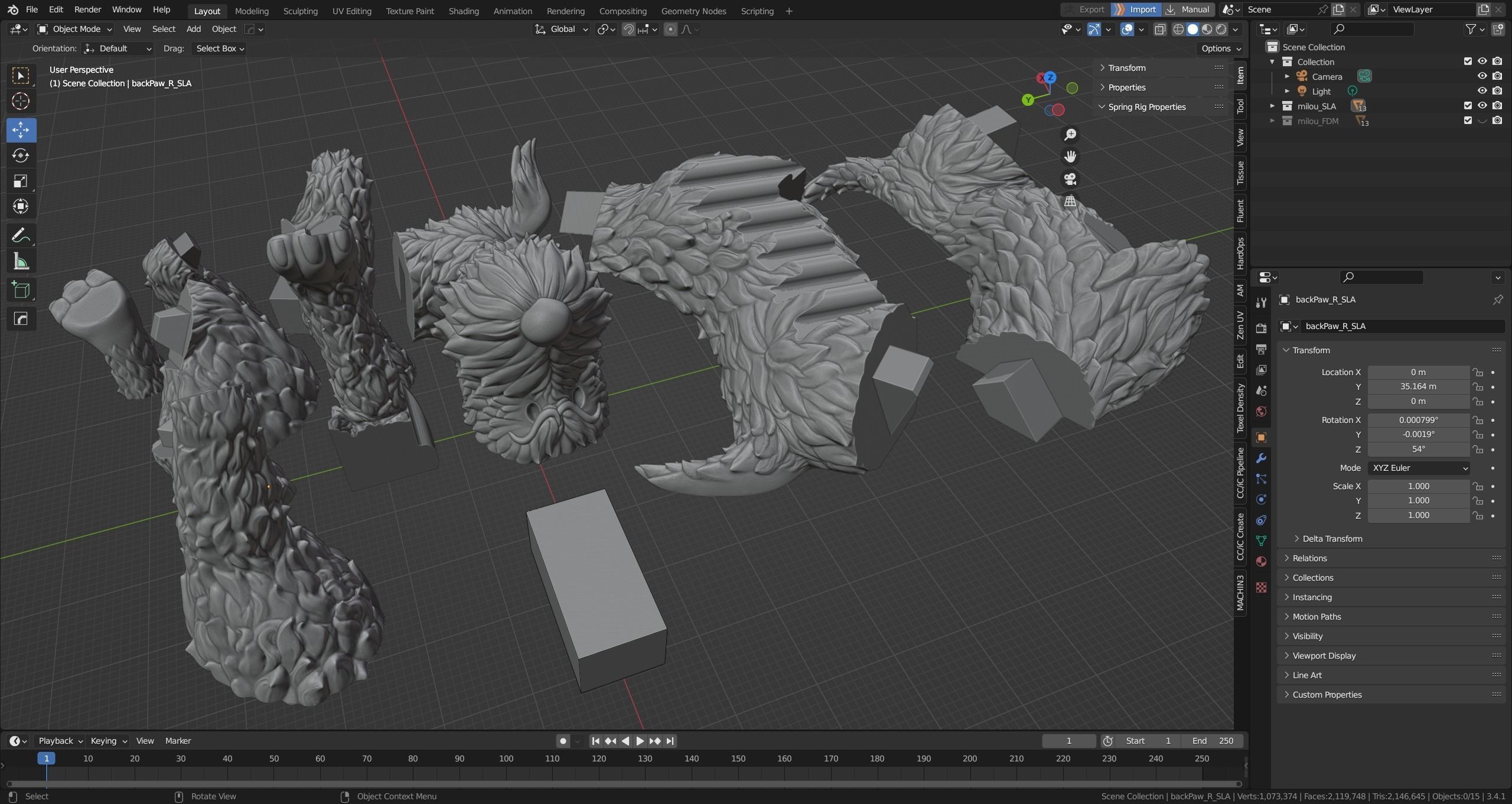 TinTin and Milou snooping against the wall high model 3D print model_14