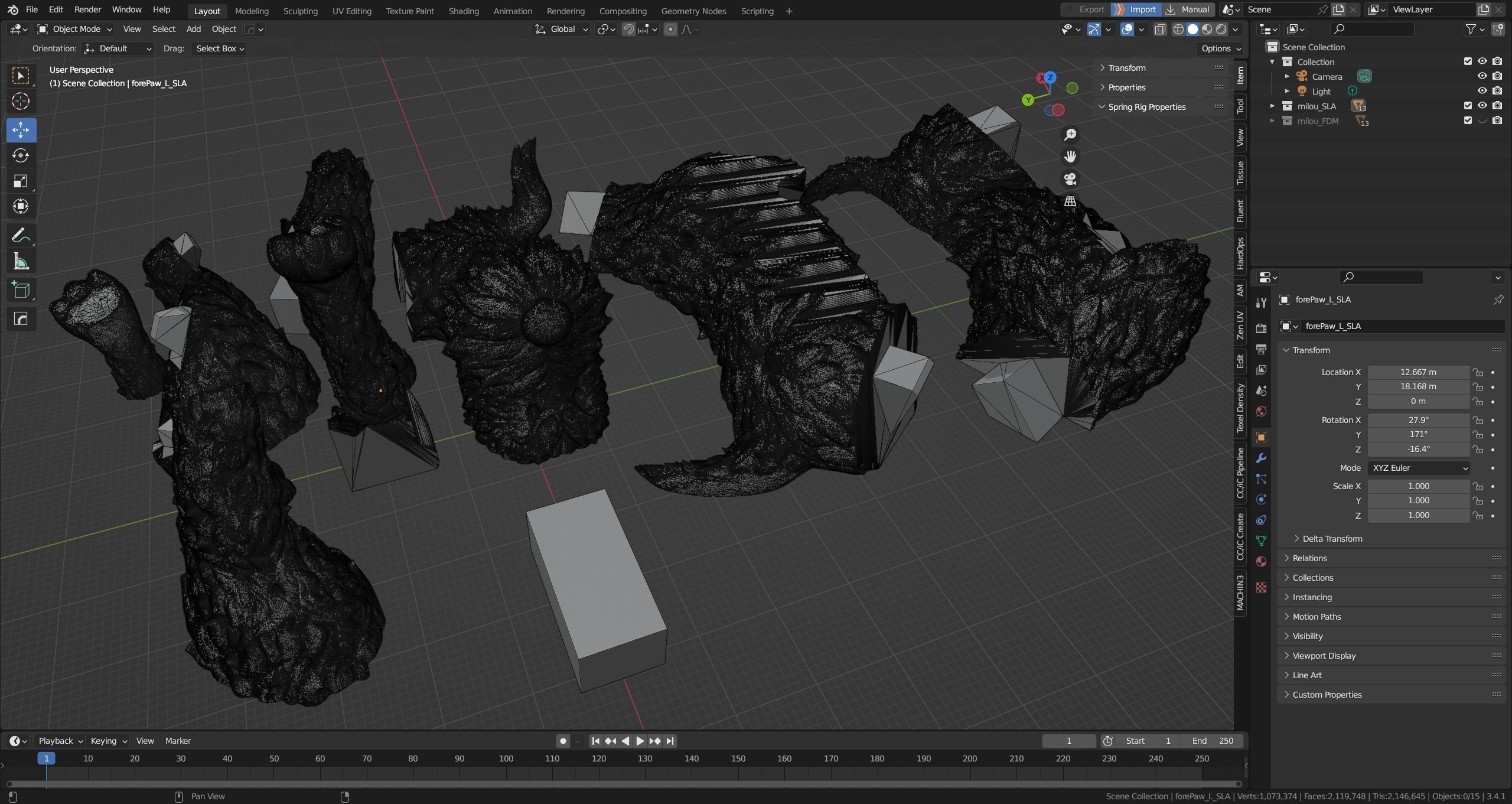 TinTin and Milou snooping against the wall high model 3D print model_15