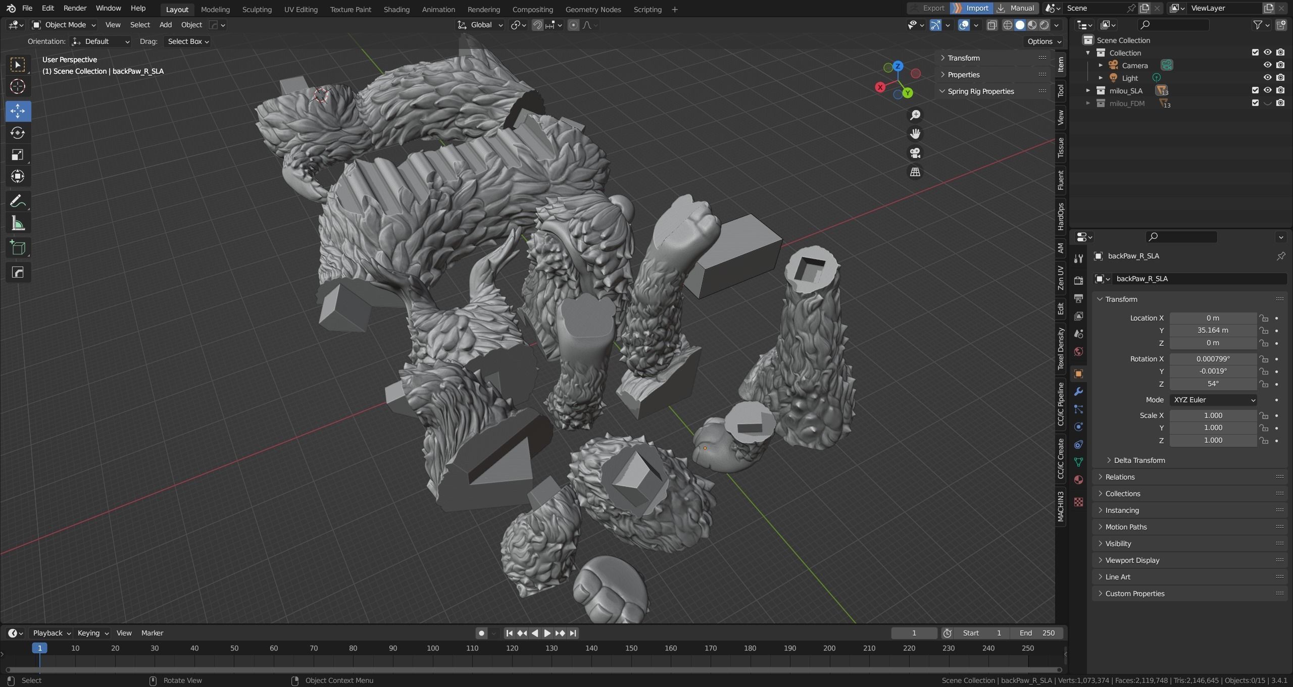 TinTin and Milou snooping against the wall high model 3D print model_16