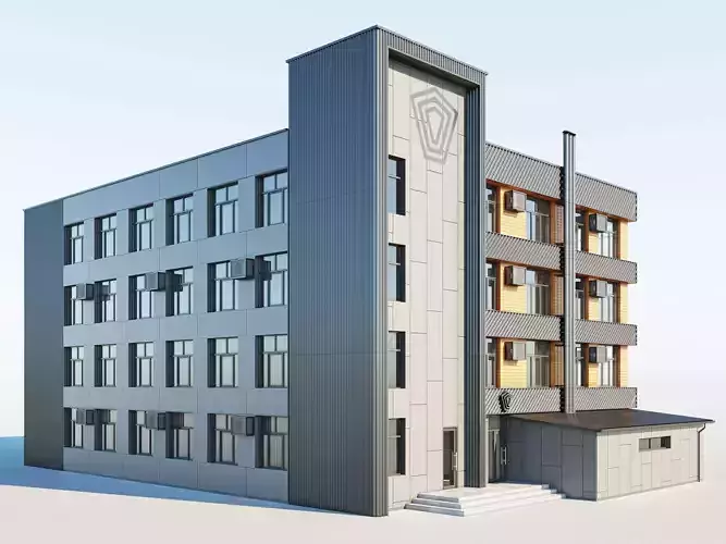 Industrial building 3D model