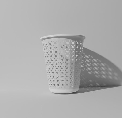 dustbin Low-poly 3D model