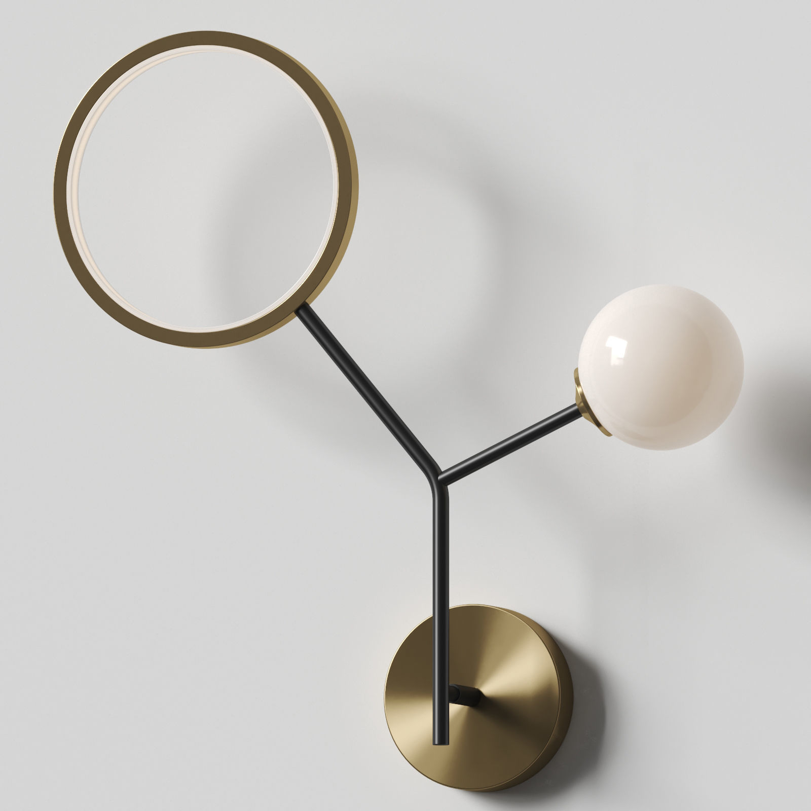 Decorstly Brass Branch Wall Sconce 3D model_1