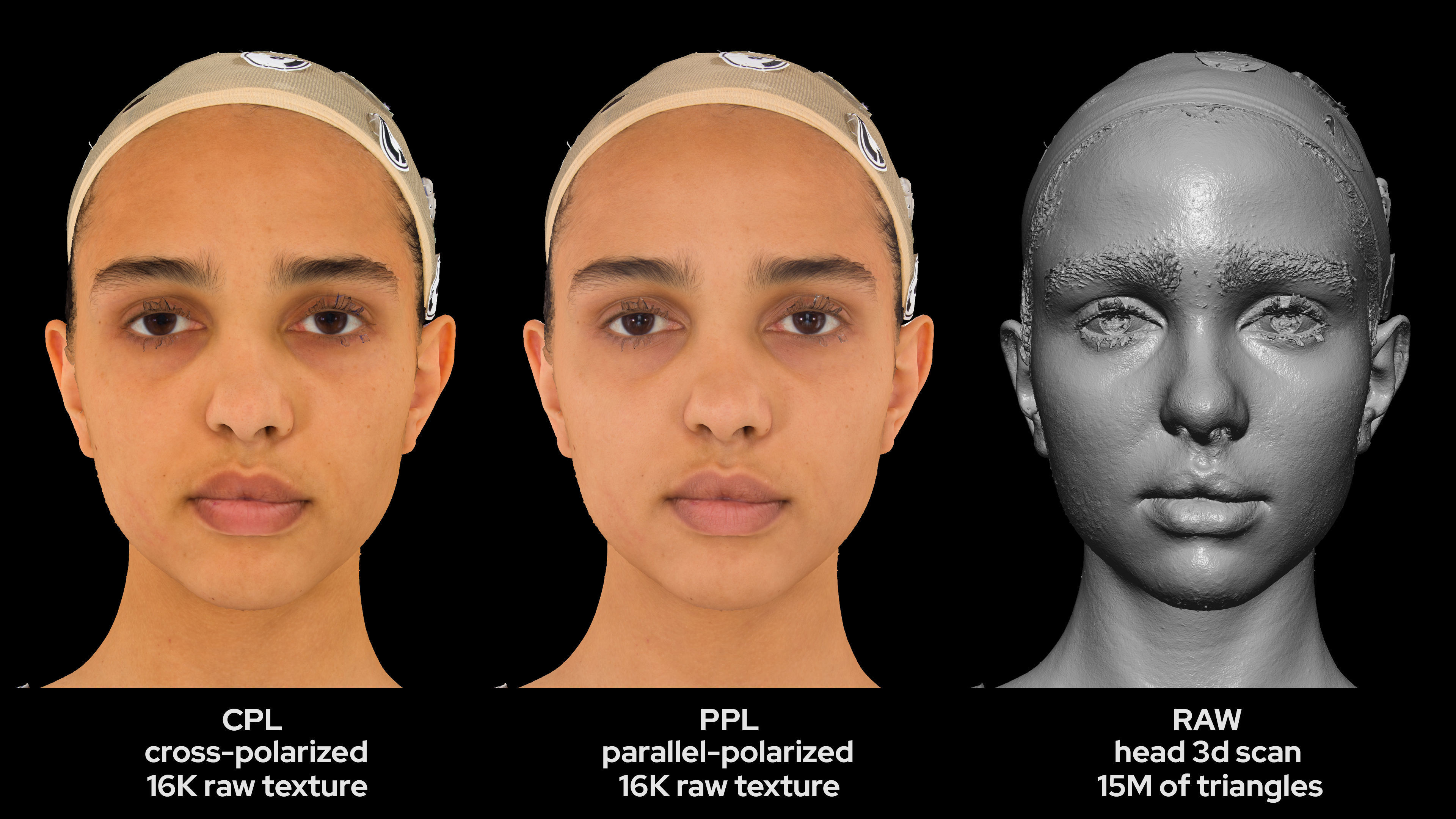 Middle East Female 20s head scan 033 3D model_4