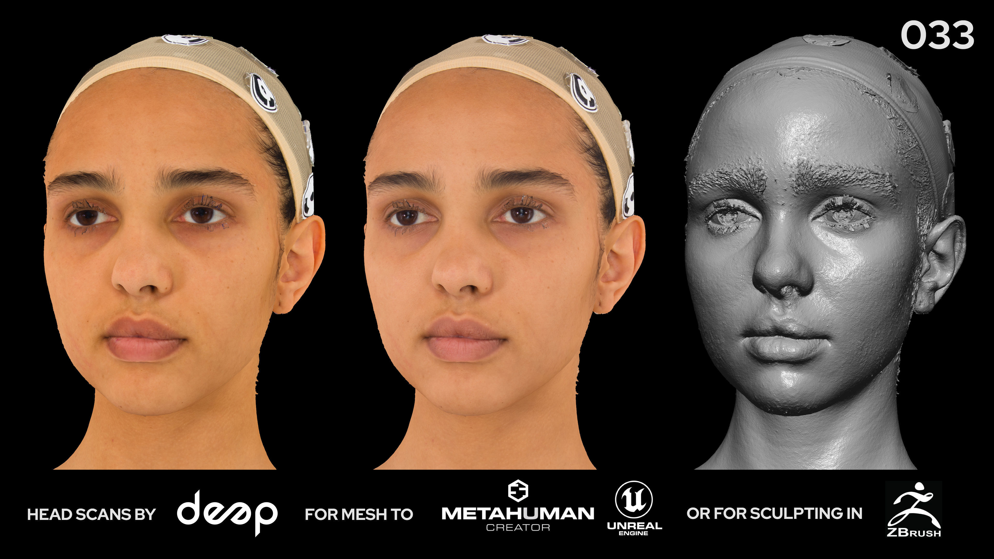 Middle East Female 20s head scan 033 3D model_2