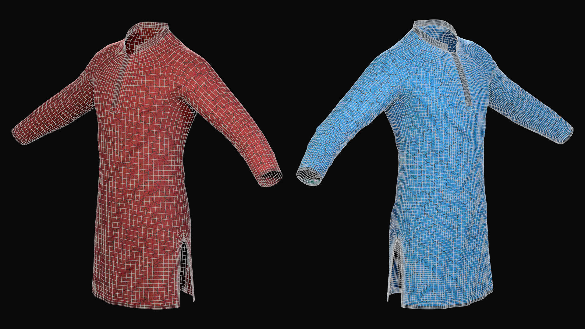 Punjabi A Traditional Cloth for Men 3D model_14