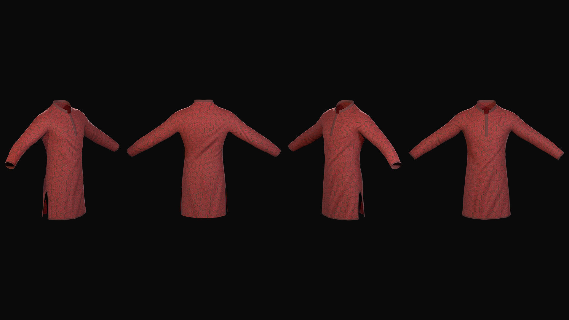 Punjabi A Traditional Cloth for Men 3D model_4
