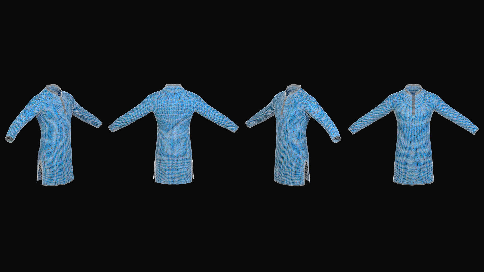 Punjabi A Traditional Cloth for Men 3D model_5