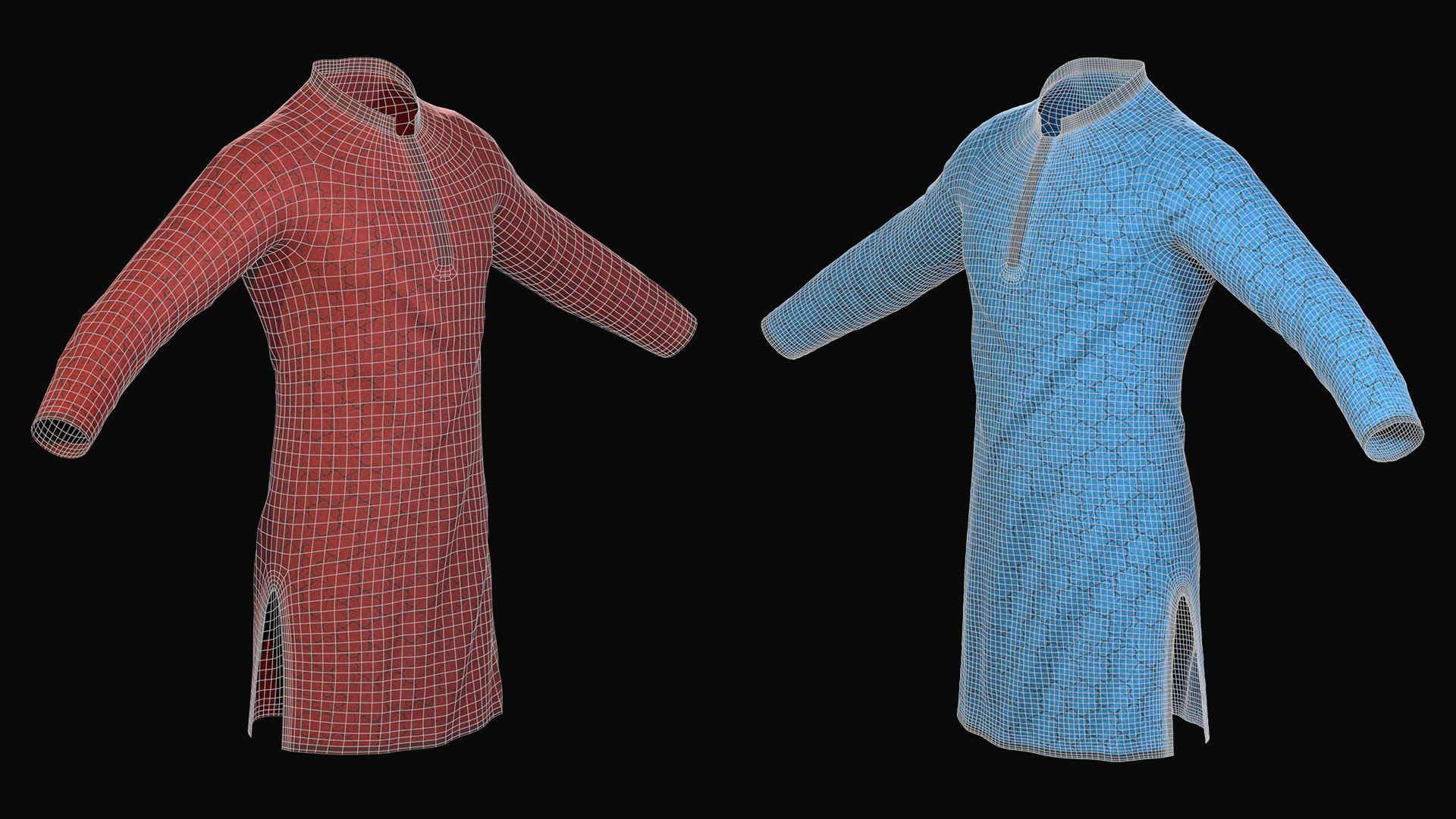 Punjabi A Traditional Cloth for Men 3D model_13