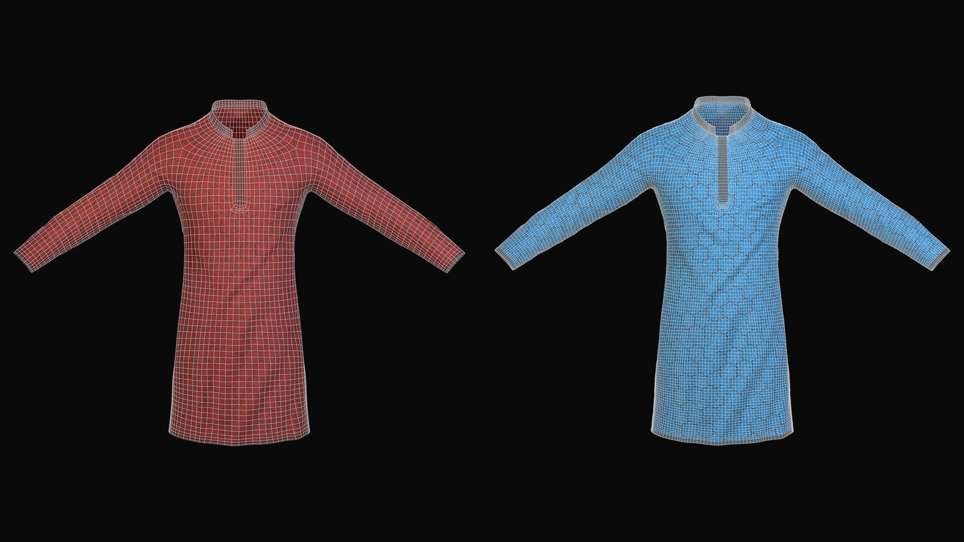Punjabi A Traditional Cloth for Men 3D model_12