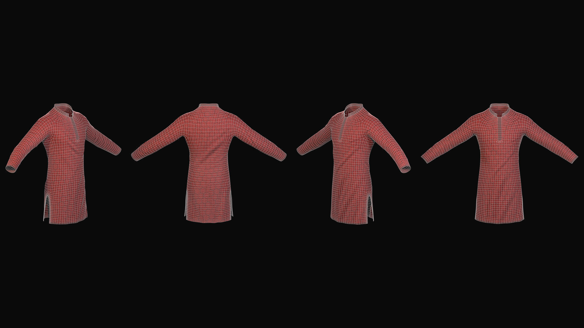 Punjabi A Traditional Cloth for Men 3D model_6